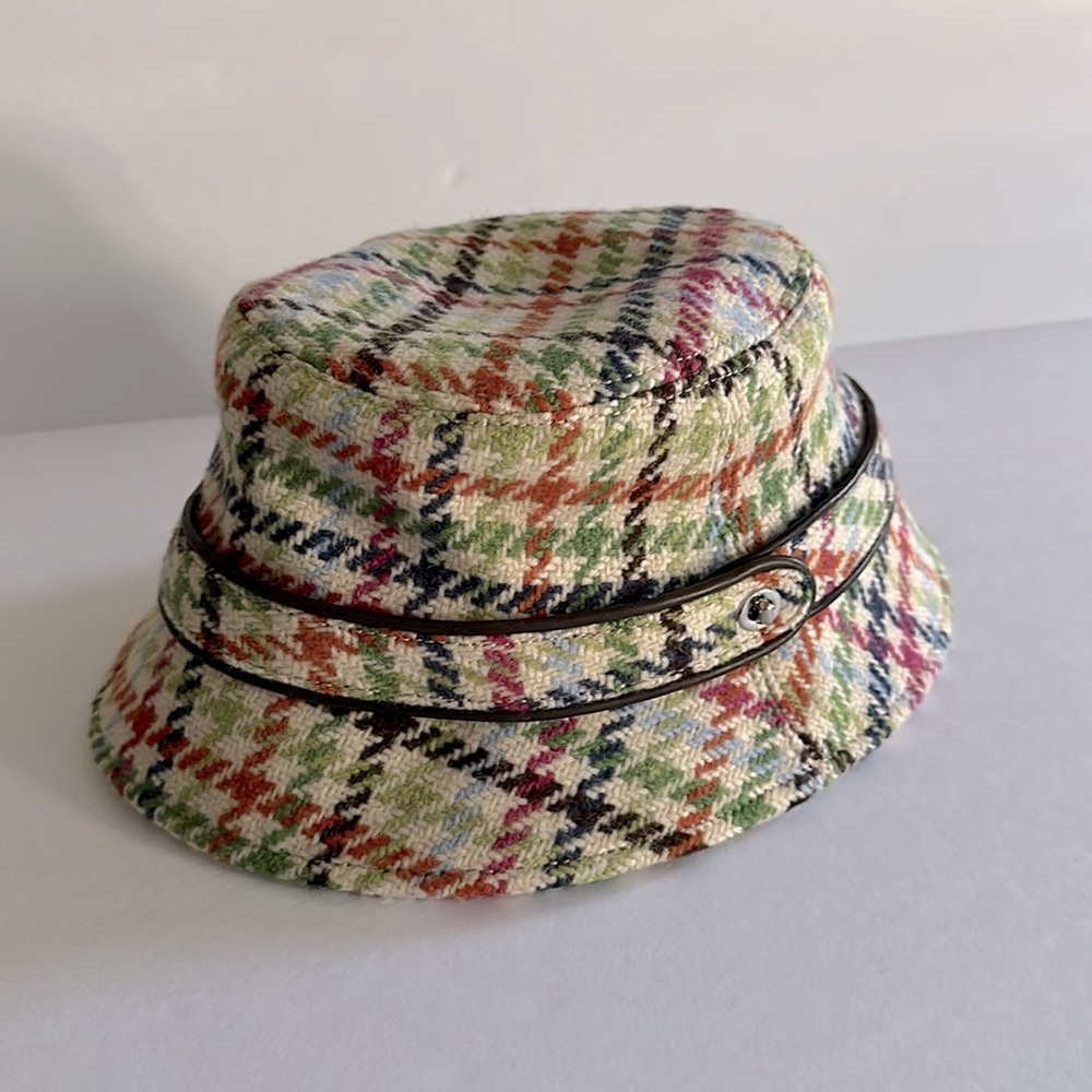 COACH || Tattersall Crusher Multicolor Winter Bucket Hat. Sz. S/P - Picture 10 of 16